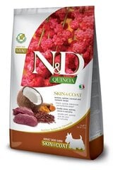 Farmina N&D Quinoa Dog Skin&Coat Adult Mini hirveliha ja kookosega, 2,5 kg цена и информация | Сухой корм для собак | hansapost.ee