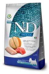 FARMINA N&amp;D OCEAN DOG SALMON, COD &amp; CANTALOUPE MELON ADULT MINI 2,5 кг цена и информация | Сухой корм для собак | hansapost.ee