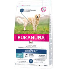 Eukanuba Daily Care Overweight kanaga, 12kg hind ja info | Koerte kuivtoit ja krõbinad | hansapost.ee