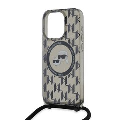 Karl Lagerfeld IML Monogram Crossbody K&CH Heads MagSafe Case for iPhone 15 Pro Black цена и информация | Чехлы для телефонов | hansapost.ee