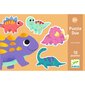 Kaheosaline pusle - Dinosaurused (20 tk), Djeco DJ08263 цена и информация | Beebide mänguasjad | hansapost.ee