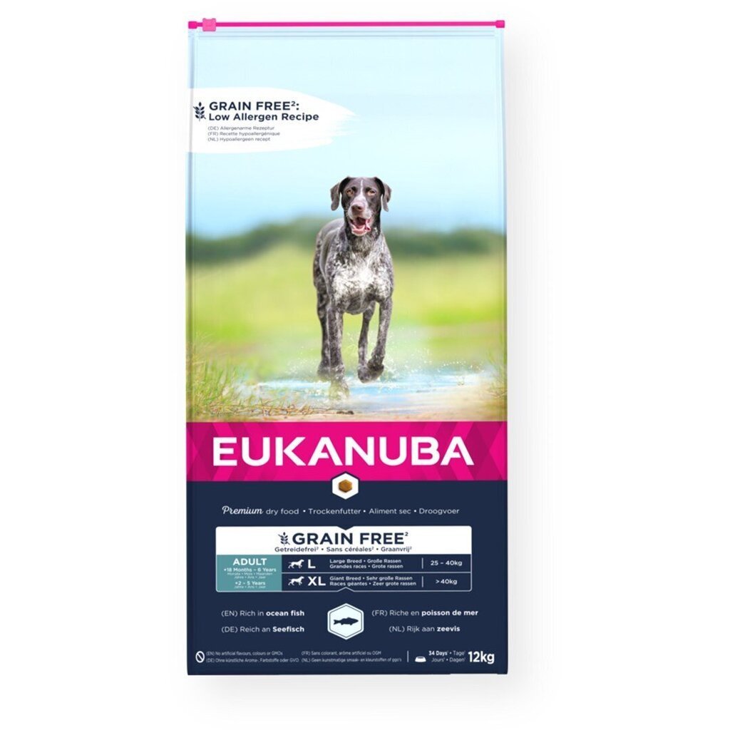 Eukanuba kalaga, 12 kg hind ja info | Koerte kuivtoit ja krõbinad | hansapost.ee