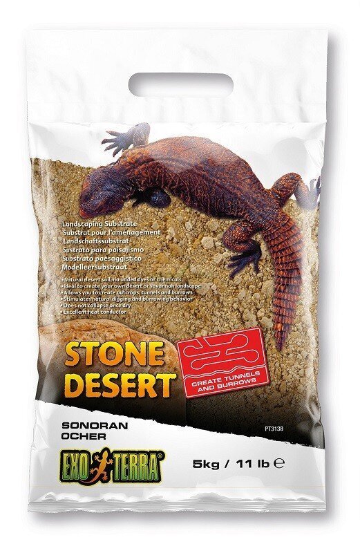 Aluspind terraariumile Exo Terra Stone Desert Sonoran Ocher, 5 kg цена и информация | Kaubad eksootilistele loomadele | hansapost.ee