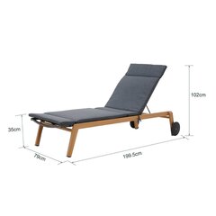 Deck chair SUEZ grey цена и информация | Шезлонги | hansapost.ee