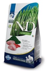 Farmina N&D Spirulina Adult Medium/Maxi lambalihaga, 7 kg hind ja info | Koerte kuivtoit ja krõbinad | hansapost.ee