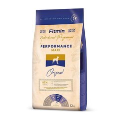 Fitmin Dog Maxi Performance linnulihaga, 12 kg hind ja info | Koerte kuivtoit ja krõbinad | hansapost.ee