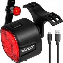 Задний велосипедный фонарь SMART USB-C 400mAh VA0157 Vayox цена и информация | Велосипедные фонари, отражатели | hansapost.ee