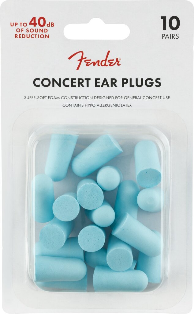 Kõrvatropid Fender Concert Ear Plugs, sinised цена и информация | Muusikainstrumentide tarvikud | hansapost.ee