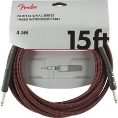 Инструментальный кабель Fender Professional 4,5M RD T цена и информация | Кабели и провода | hansapost.ee