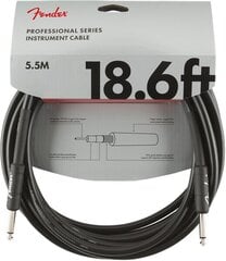 Инструментальный кабель Fender Professional 5,5M BLK цена и информация | Кабели и провода | hansapost.ee