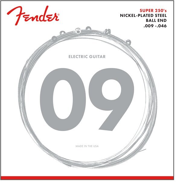 Keeled elektrikitarrile Fender Super 250's .009 - .046 hind ja info | Muusikainstrumentide tarvikud | hansapost.ee