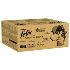 Purina Felix Mix veiseliha, kana, tuunikala ja tursk, 120x85 g hind ja info | Kassikonservid | hansapost.ee