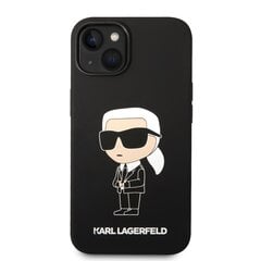 Karl Lagerfeld Liquid Silicone Ikonik NFT Case for iPhone 15 Black цена и информация | Чехлы для телефонов | hansapost.ee