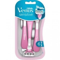 Бритва Gillette Venus Sensitive, 6 шт цена и информация | Средства для бритья и косметика | hansapost.ee