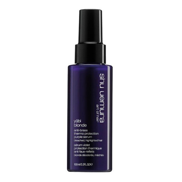 Kuumuse eest kaitsva juukseseerum Shu uemura Yubi Blonde Anti Brass Purple, 100 ml hind ja info | Juuksemaskid, õlid ja seerumid | hansapost.ee