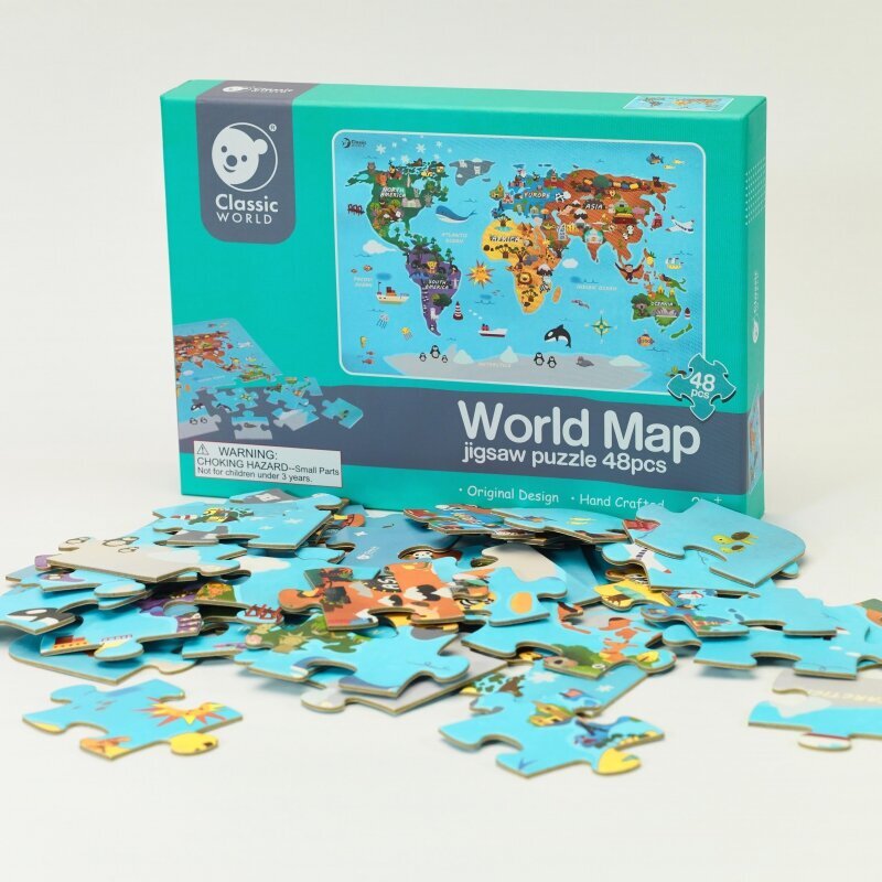 CLASSIC WORLD Puzzle Maailmakaart Mandrid 48 el. hind ja info | Beebide mänguasjad | hansapost.ee