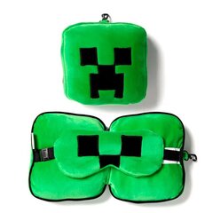 Подушка для путешествий Resteazzz Minecraft Creeper, маска для глаз цена и информация | Аксессуары для автокресел | hansapost.ee