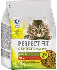 Perfect Fit Natural Vitality veise- ja kanalihaga, 2,4 kg цена и информация | Сухой корм для кошек | hansapost.ee