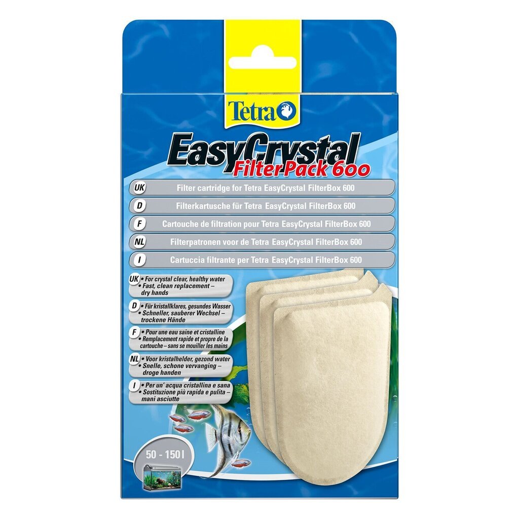 Filtras Tetra EasyCrystal Filter Pack 600 hind ja info | Akvaariumid ja lisatarvikud | hansapost.ee