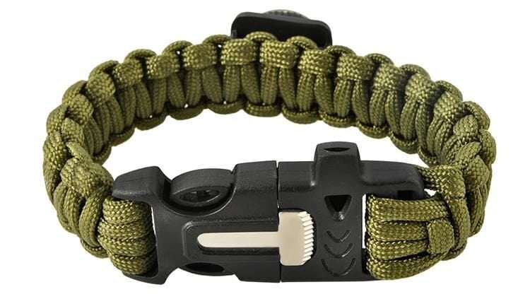 Paracord käepael Army Green 5in1 Tool Survival Outdoor Aktiivne, kerge, veekindel hind ja info | Nutikellade aksessuaarid ja tarvikud | hansapost.ee