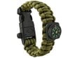 Paracord käepael Army Green 5in1 Tool Survival Outdoor Aktiivne, kerge, veekindel hind ja info | Nutikellade aksessuaarid ja tarvikud | hansapost.ee