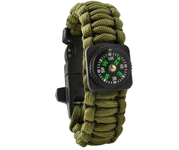 Paracord käepael Army Green 5in1 Tool Survival Outdoor Aktiivne, kerge, veekindel hind ja info | Nutikellade aksessuaarid ja tarvikud | hansapost.ee