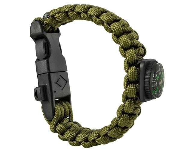 Paracord käepael Army Green 5in1 Tool Survival Outdoor Aktiivne, kerge, veekindel hind ja info | Nutikellade aksessuaarid ja tarvikud | hansapost.ee