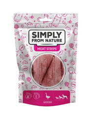 Simply From Nature Meat Strips с гусятиной, 5х80 гр цена и информация | Лакомства для собак | hansapost.ee