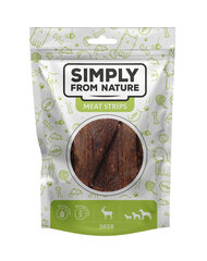 Simply From Nature Meat Strips hirvelihaga, 5x80 g price and information | Dog treats | hansapost.ee