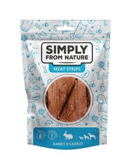 Simply From Nature Meat Strips küülikuliha ja porgandiga, 5x80 g hind ja info | Koerte maiused | hansapost.ee