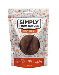 Simply From Nature Meat Strips hobuselihaga, 5x80 g hind ja info | Koerte maiused | hansapost.ee