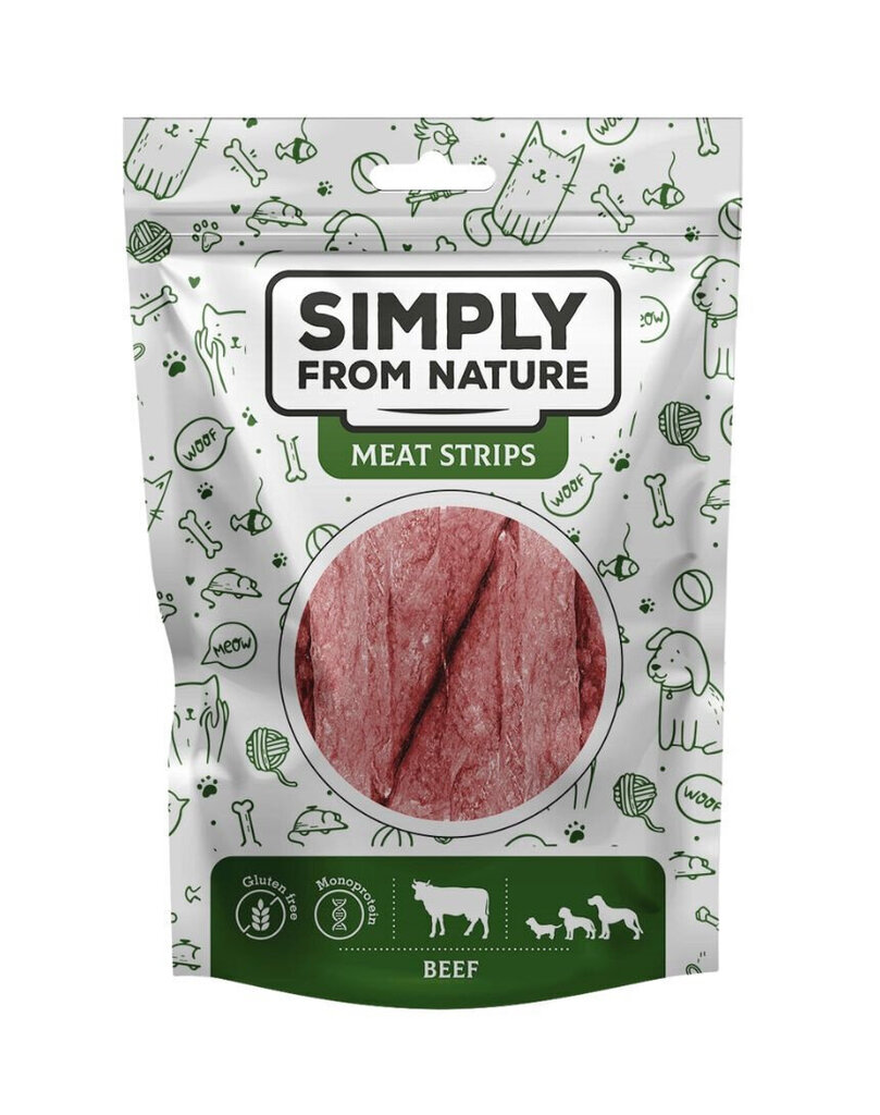 Simply From Nature Meat Strips veiselihaga, 5x80 g цена и информация | Koerte maiused | hansapost.ee