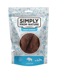 Simply From Nature Meat Strips metsloomalihaga, 5x80 g hind ja info | Koerte maiused | hansapost.ee