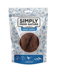 Simply From Nature Meat Strips с фазаном, 5x80 гр цена и информация | Лакомства для собак | hansapost.ee