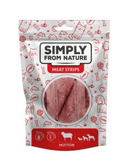 Simply From Nature Meat Strips lambalihaga, 5x80 g hind ja info | Koerte maiused | hansapost.ee