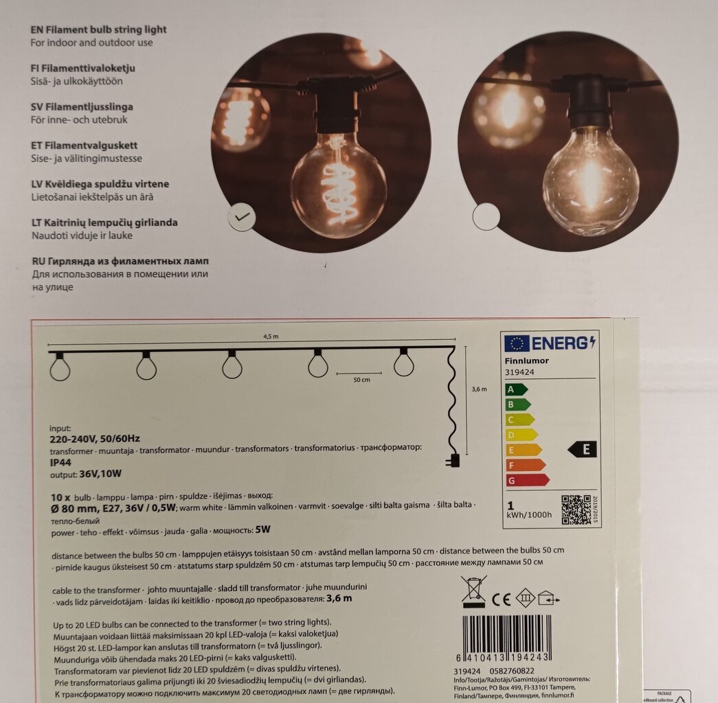 Aia valguskett Finnlumor, 10 tk цена и информация | Aiavalgustid ja õuevalgustid | hansapost.ee