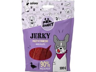 Mr. Bandit Jerky с филе утки, 500 гр цена и информация | Лакомства для собак | hansapost.ee