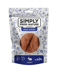 Simply From Nature Meat Strips с кроликом, 5х80 гр цена и информация | Лакомства для собак | hansapost.ee