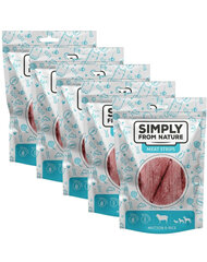 Simply From Nature Meat Strips lambaliha ja riisiga, 5x80 g price and information | Dog treats | hansapost.ee