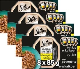 Sheba Selection Drobiowe Smaki kana-, kalkuni- ja linnulihaga, 32x85 g price and information | Kassikonservid | hansapost.ee