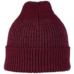 Вязаная зимняя шапка унисекс из шерсти мериноса Buff Solid Garnet цена и информация | Женские шапки | hansapost.ee