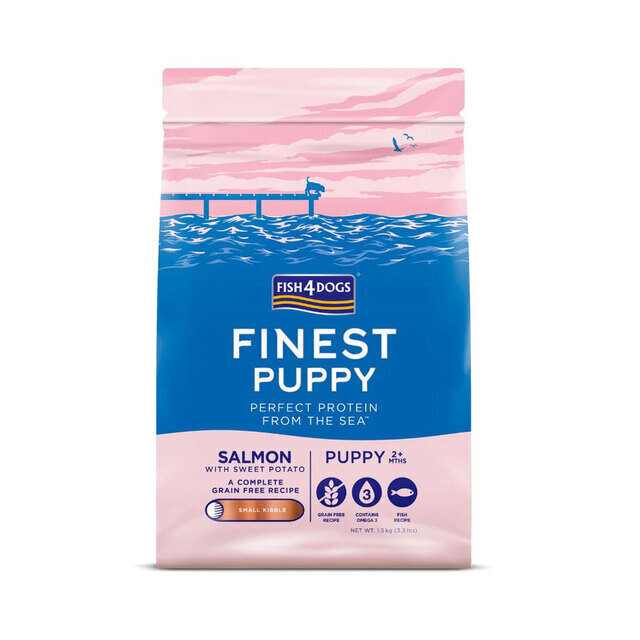 Fish4Dogs Finest Salmon Puppy lõhega kutsikatele, 1,5 kg цена и информация | Koerte kuivtoit ja krõbinad | hansapost.ee