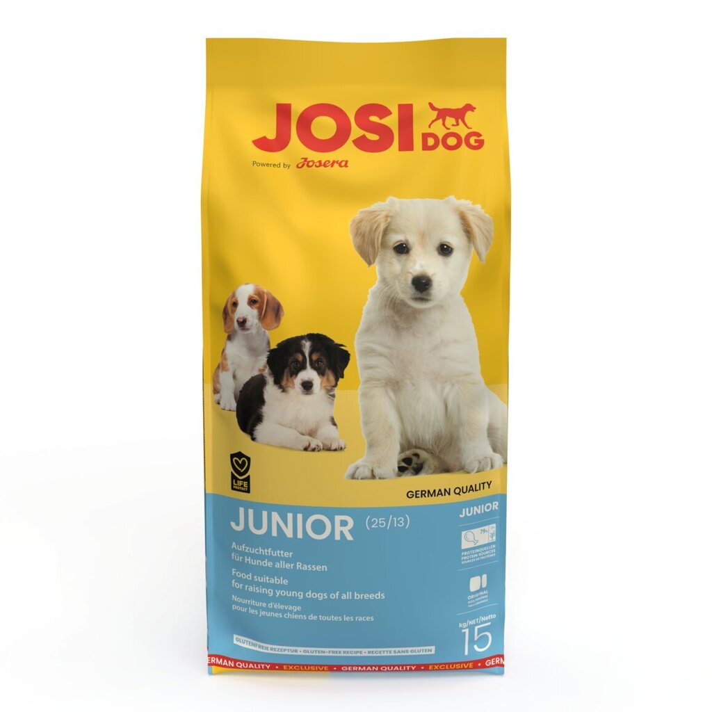 Josera Josidog Juunior kõikidest tõugudest noortele kutsikatele, 15 kg hind ja info | Koerte kuivtoit ja krõbinad | hansapost.ee