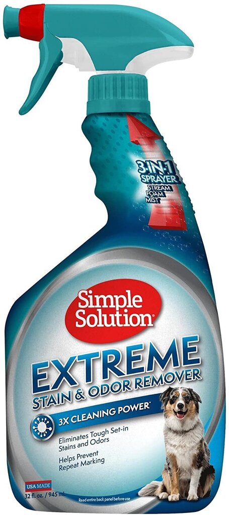 Simple Solution Extreme puhastusvahend eriti tugevatele lõhnadele ja plekkidele, 945 ml price and information | Hooldus/grooming | hansapost.ee