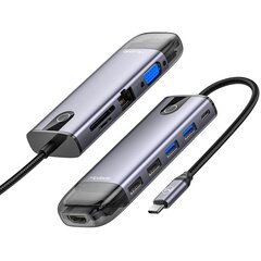 Mcdodo 10in1 USB-C RJ-45 VGA HDMI 4K sülearvuti rummu Macbook M1 HU-7420 jaoks hind ja info | USB adapterid ja jagajad | hansapost.ee