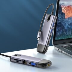 Mcdodo 10in1 USB-C RJ-45 VGA HDMI 4K sülearvuti rummu Macbook M1 HU-7420 jaoks hind ja info | USB adapterid ja jagajad | hansapost.ee