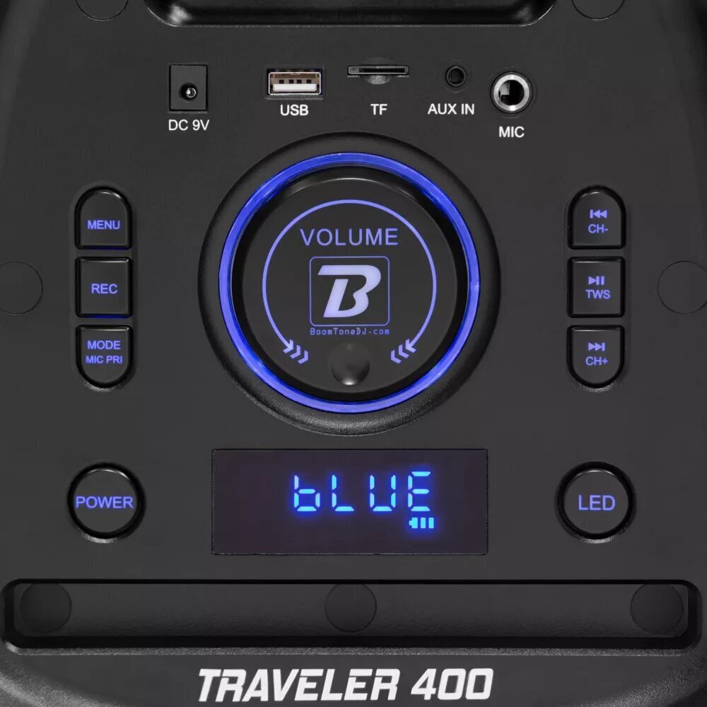 BoomTone DJ Traveler 400, must hind ja info | Kõlarid | hansapost.ee