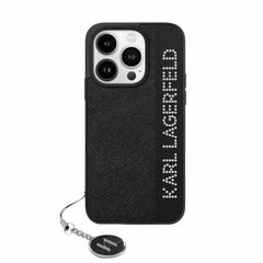 Karl Lagerfeld KLHCP15LPSAKDGCK iPhone 15 Pro 6.1" czarny|black hardcase Saffiano Rhinestones & Charm цена и информация | Чехлы для телефонов | hansapost.ee