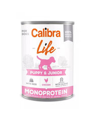 Calibra Dog Life Puppy&Junior Куриный корм для щенков с рисом и курицей 400 г цена и информация | Сухой корм для собак | hansapost.ee