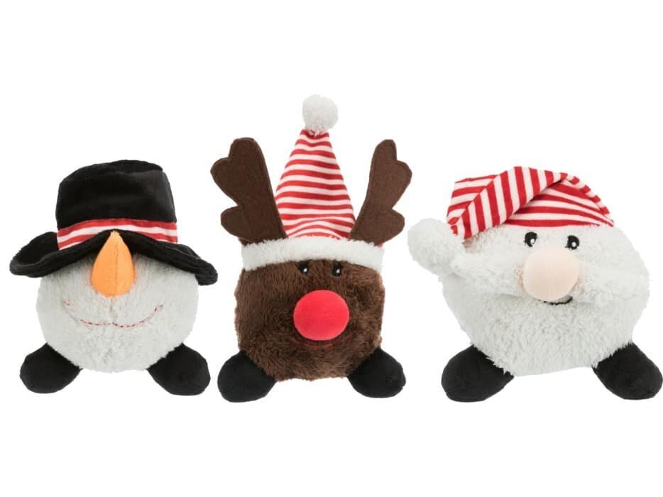 Plüüsist mänguasi rixie Xmas Santa Clauses|Reindeers|Snowman, 18-29 cm, 1 tk цена и информация | Koerte mänguasjad | hansapost.ee